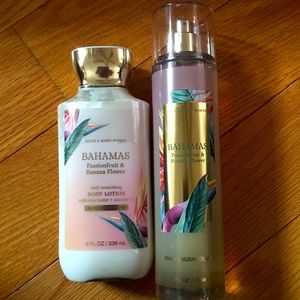 NWT Bath & Body Works Bahamas Passionfruit & Banana Flower Two Piece Set
